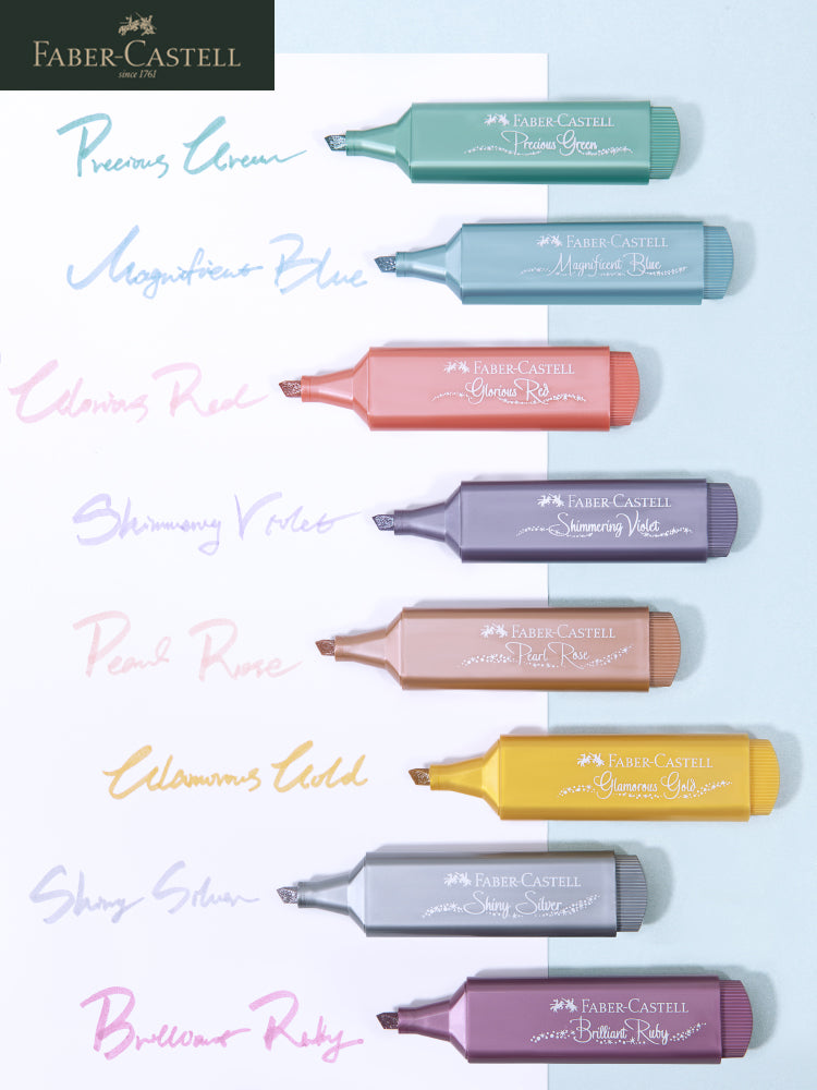 FABER CASTELL Highlighter,Pastel Colors,Chisel Tip Marker Pen
