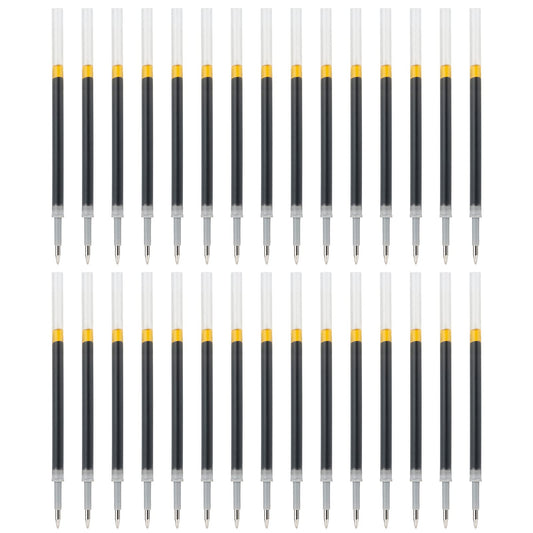 30 PCS Gel Pen Refill 0.5mm Black Ink Replacement for Kaco Retractable Gel ink Pen Rollerball Pen