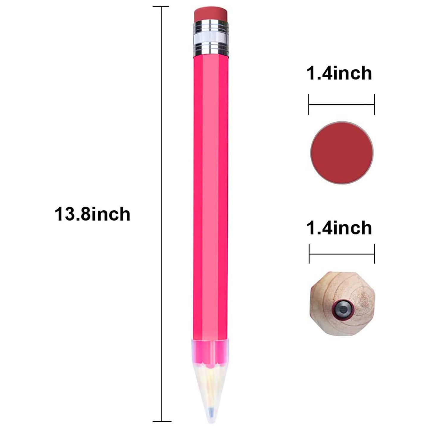 14 Inch Funny Big Novelty Pencil with Cap for Schools and Homes by Jaypen