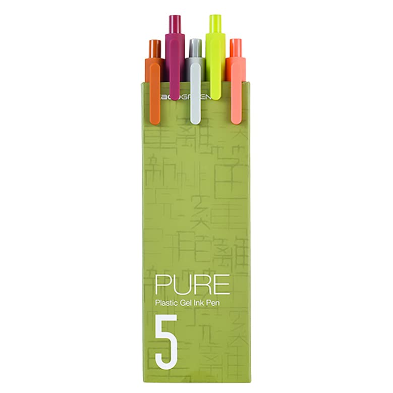Kaco 20 Retractable Gel Ink Pens New Set( 5 Black Ink + 15 Color Ink)