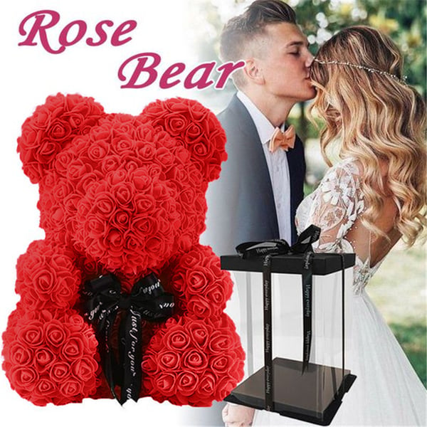 Handmade Rose Teddy Bear-Eternal Love