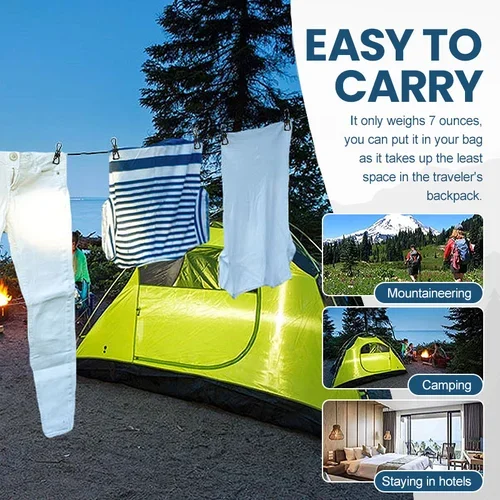 🔥🎁2024 New Year Hot Sale🎁 - Portable Clothesline for Camping/Backyard/RV