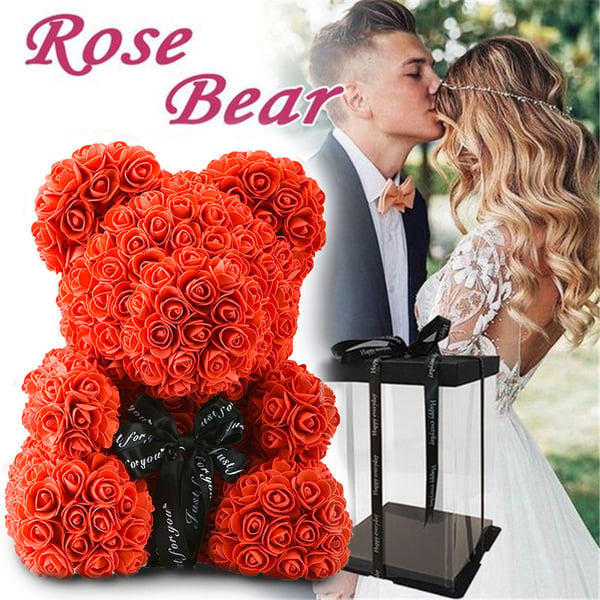 Handmade rose hot sale teddy bear